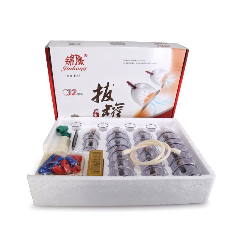 32 Cups Biomagnetic Chinese Cupping Therapy Set