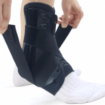 Reinforced Lace up Ankle Brace - with Stabilizer Straps
