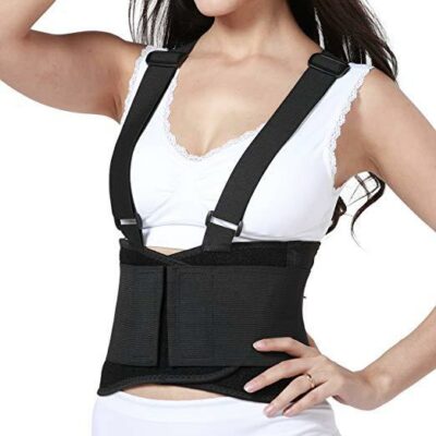 Women's Lumbar Back Support Brace with Suspenders ~ Improved Posture!