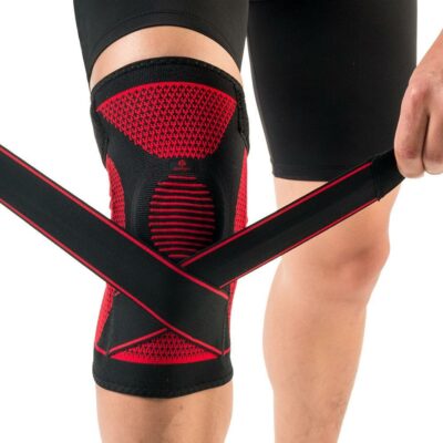 Knee & Patella Stabilizer Compression Sleeve Brace - Adjustable Straps