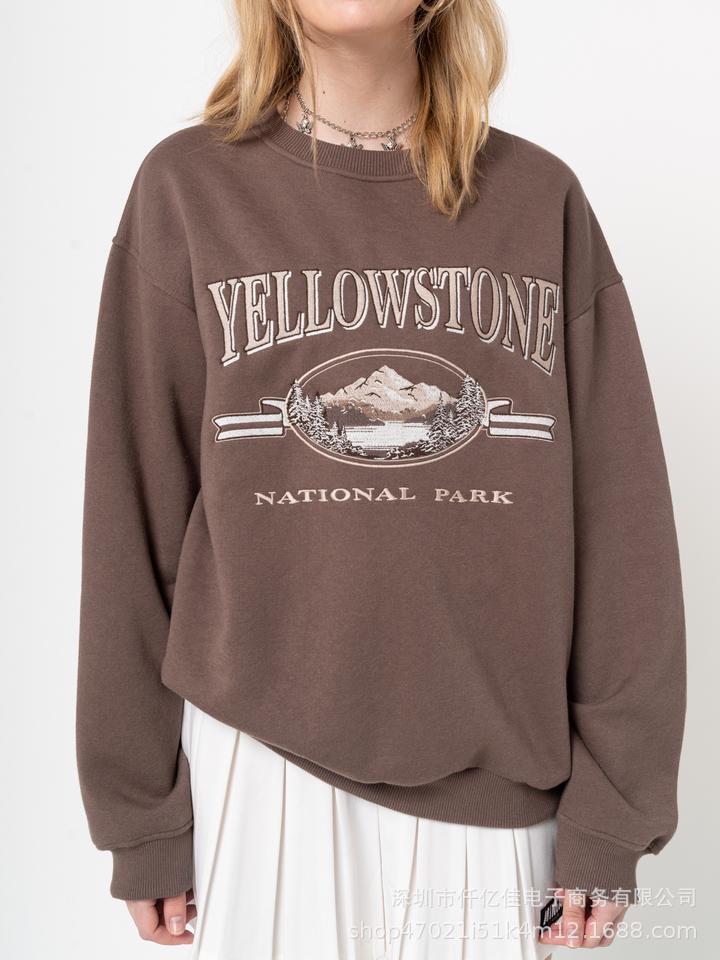 Ladies Yellowstone National Park Crewneck YS Sweatshirts