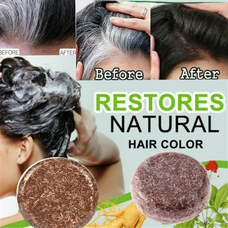 Hair Darkening Shampoo Soap Natural Organic Conditioner And Repair Long-lasting Use Hair Care 1 Box - Shampoos