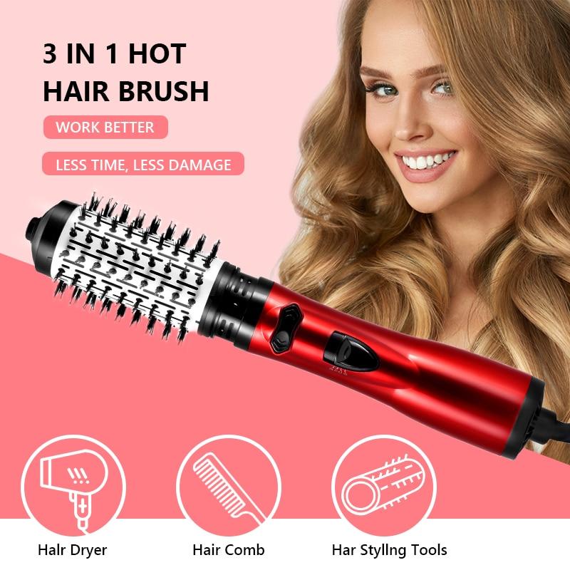 3 in 1 Hot Air Styler And Rotating Electric Hair Dryer for Dry Hair Straightener