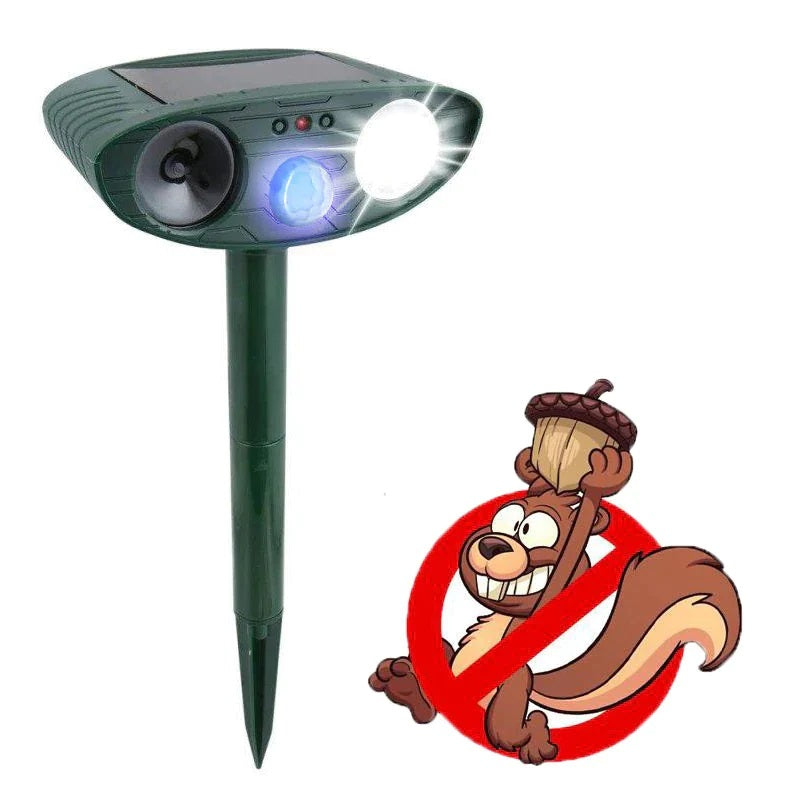 Squirrel Outdoor Solar Ultrasonic Repeller - Get Rid of Squirrels